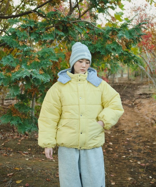 BROKEN BASE(ブロークンベース)の「Check Hood Down Jacket / チェックフードダウンジャケット(ダウンジャケット/コート・メンズ・イエロー/ブルー/ブラック・LARGE/SMALL/MEDIUM)」の10枚目の写真
