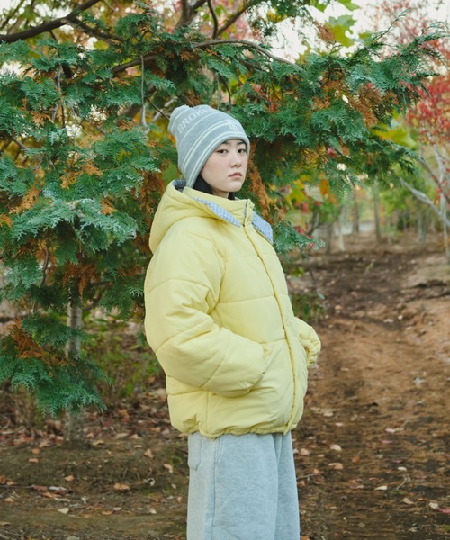 BROKEN BASE(ブロークンベース)の「Check Hood Down Jacket / チェックフードダウンジャケット(ダウンジャケット/コート・メンズ・イエロー/ブルー/ブラック・LARGE/SMALL/MEDIUM)」の11枚目の写真