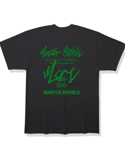 MONSTER REPUBLIC(モンスターリパブリック)の「ムーブメントグリーンレタリングTシャツブラック(Tシャツ/カットソー・レディース・その他・LARGE/MEDIUM/SMALL/X-LARGE)」の1枚目の写真