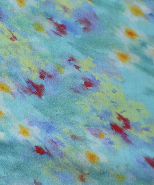 bulle de savon（ビュルデサボン）の「スイセンプリント ギャザーワンピース（ワンピース・レディース・チャコールグレー/ミント・FREE）」の5枚目の写真