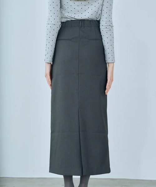 merrylatte(メリーラテ)の「twill narrow long skirt(スカート・レディース・グレー/ベージュ・FREE)」の8枚目の写真