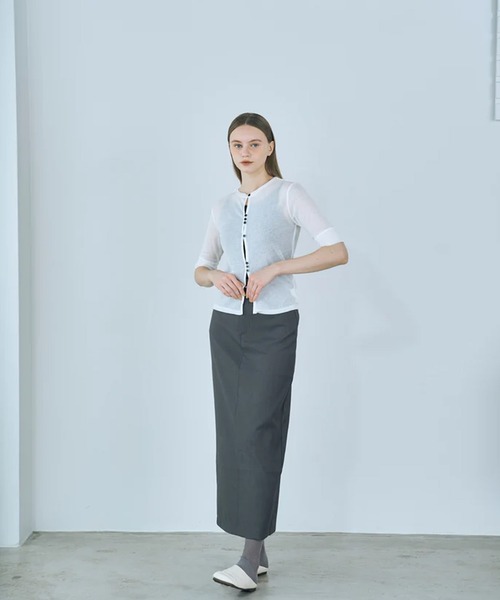 merrylatte(メリーラテ)の「twill narrow long skirt(スカート・レディース・グレー/ベージュ・FREE)」の12枚目の写真