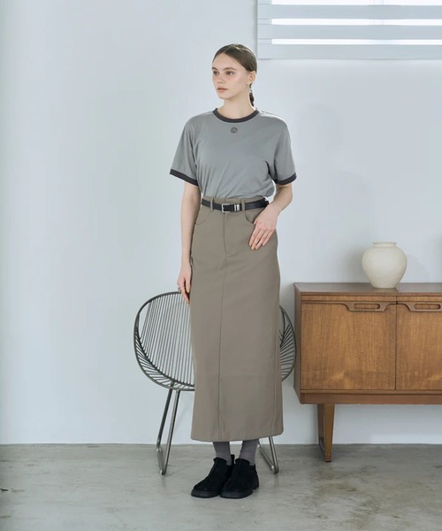 merrylatte(メリーラテ)の「twill narrow long skirt(スカート・レディース・グレー/ベージュ・FREE)」の13枚目の写真