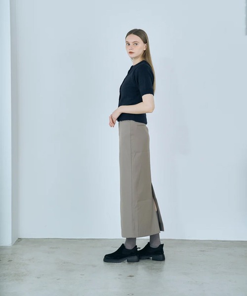merrylatte(メリーラテ)の「twill narrow long skirt(スカート・レディース・グレー/ベージュ・FREE)」の21枚目の写真