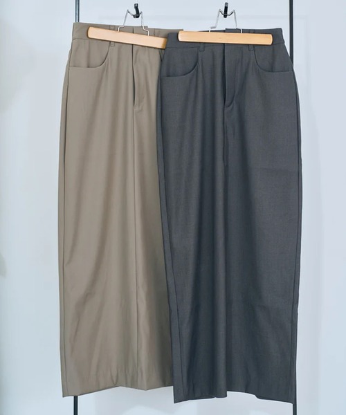 merrylatte(メリーラテ)の「twill narrow long skirt(スカート・レディース・グレー/ベージュ・FREE)」の22枚目の写真