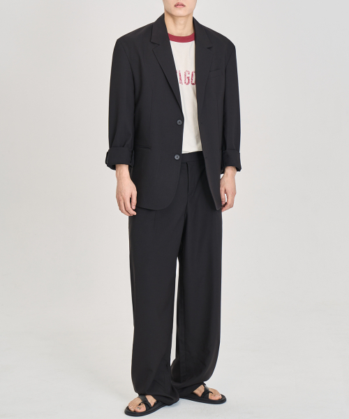 PRAIRIE(KR)(プレーリー)の「エアフローオーバーサイズスラックス (ブラック)(スラックス・メンズ・ブラック・SMALL/MEDIUM/LARGE)」の4枚目の写真