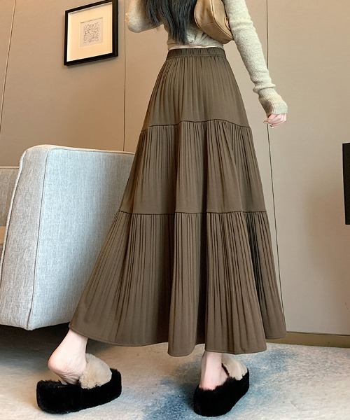 セール】ティアードプリーツロングスカート（スカート）｜ONEP STAR