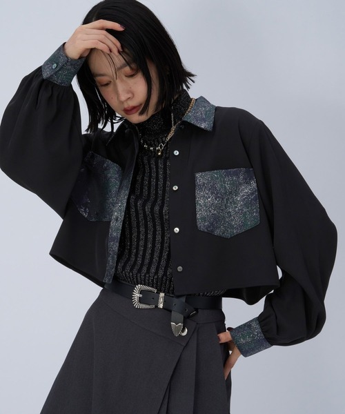 ジャガードキリカエショートシャツ(HARE)（シャツ/ブラウス）｜HARE