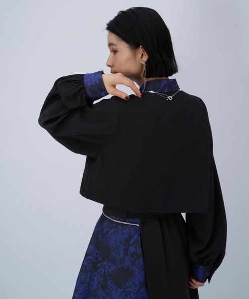 HARE（ハレ）の「ジャガードキリカエショートシャツ(HARE)（シャツ/ブラウス・レディース・ネイビー/パープル/グレー/グリーン/グリーン系その他・FREE）」の20枚目の写真