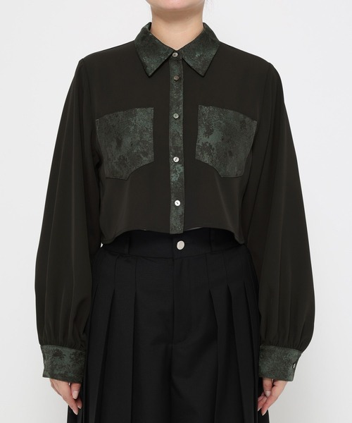 ジャガードキリカエショートシャツ(HARE)（シャツ/ブラウス）｜HARE