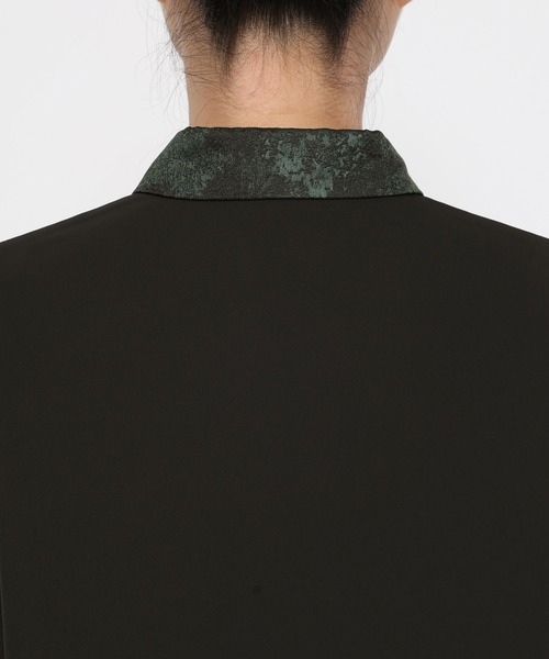 HARE（ハレ）の「ジャガードキリカエショートシャツ(HARE)（シャツ/ブラウス・レディース・ネイビー/パープル/グレー/グリーン/グリーン系その他・FREE）」の12枚目の写真