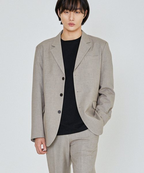 STANDARD 3 BUTTON BLAZER BEIGE