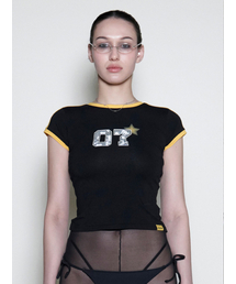 HILLDA（ヒルダ）の「07 Star Slim Tee [Black]（Tシャツ/カットソー）」