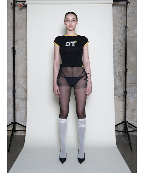 HILLDA（ヒルダ）の「07 スター スリム Tシャツ [ブラック]（Tシャツ/カットソー・レディース・その他・SMALL/MEDIUM）」の4枚目の写真