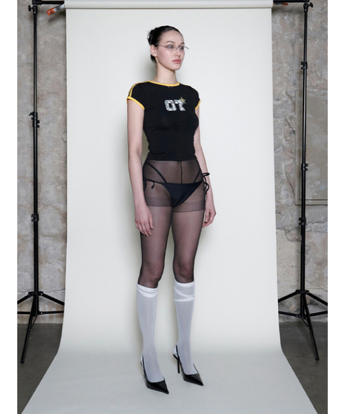 HILLDA（ヒルダ）の「07 スター スリム Tシャツ [ブラック]（Tシャツ/カットソー・レディース・その他・SMALL/MEDIUM）」の5枚目の写真