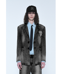 THE BALLON（ザバロン）の「MENS DESTROYED BLACK DENIM JACKET（デニムジャケット）」