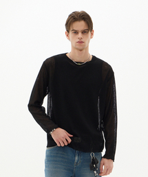 LEARVE（ルアブ）の「ブランショアシースルーニット（Tシャツ/カットソー）」