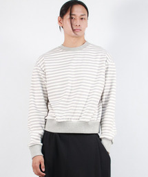 M STRIPE MEDIUM-FIT SWEATSHIRT - Gray