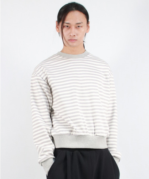 DEMARC（ドゥマーク）の「M STRIPE MEDIUM-FIT SWEATSHIRT -  Gray（スウェット・メンズ・その他・FREE）」の4枚目の写真