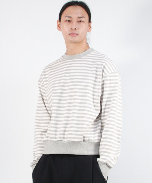 DEMARC（ドゥマーク）の「M STRIPE MEDIUM-FIT SWEATSHIRT -  Gray（スウェット・メンズ・その他・FREE）」の7枚目の写真