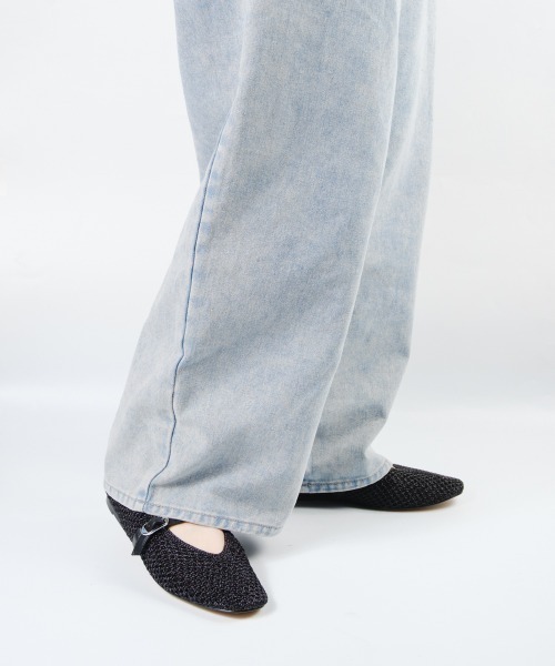 STEVE MADDEN(スティーブマデン)の「編み込みメリージェーン/S.MADDEN GAYLA-XS(パンプス・レディース・ブラック・23.0cm/23.5cm/23.5-24/24.0cm/24.5cm/22.5cm)」の1枚目の写真