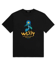 WISSY（ウィッシー）の「カラフルベースロゴ 半袖Tシャツ (WS013) ブラック（Tシャツ/カットソー）」