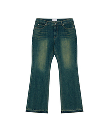 EYEUNDERSTAND（アイアンダスタンド）の「Two-pocket yellow washed pants (medium blue)（デニムパンツ）」