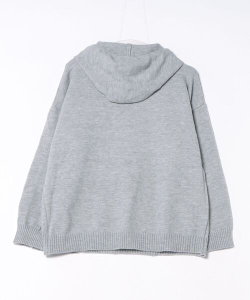 GORGE（ゴージ）の「《ロゴ×フードデザイン》ゆるニットフーディー 冬トップス◎（ニット/セーター・レディース・ブラック/オフホワイト/グレー・F）」の17枚目の写真