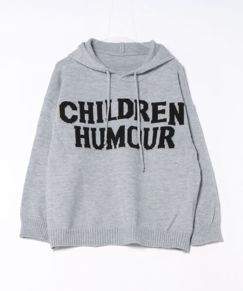 GORGE（ゴージ）の「《ロゴ×フードデザイン》ゆるニットフーディー 冬トップス◎（ニット/セーター・レディース・ブラック/オフホワイト/グレー・F）」の18枚目の写真