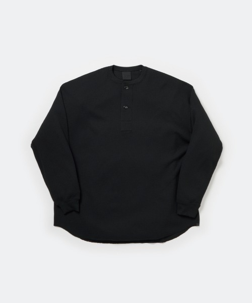 DAIWA PIER39(ダイワピア39)の「TECH THERMAL HENLEY L/S BE-33025W(Tシャツ/カットソー・メンズ・ブラック/オフホワイト・LARGE)」の3枚目の写真