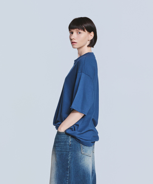 TEN PAST SEVEN(テン ファスト セブン)の「ベーシックロゴ半袖Tシャツ - ブルー(Tシャツ/カットソー・メンズ・その他・SMALL/MEDIUM/LARGE)」の2枚目の写真