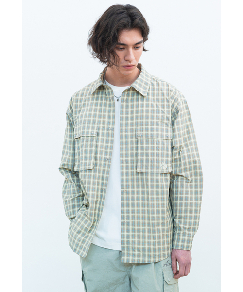 ACEI(アセイ)の「マルチチェックパターンシャツイエロー(シャツ/ブラウス・メンズ・その他・MEDIUM/LARGE)」の1枚目の写真