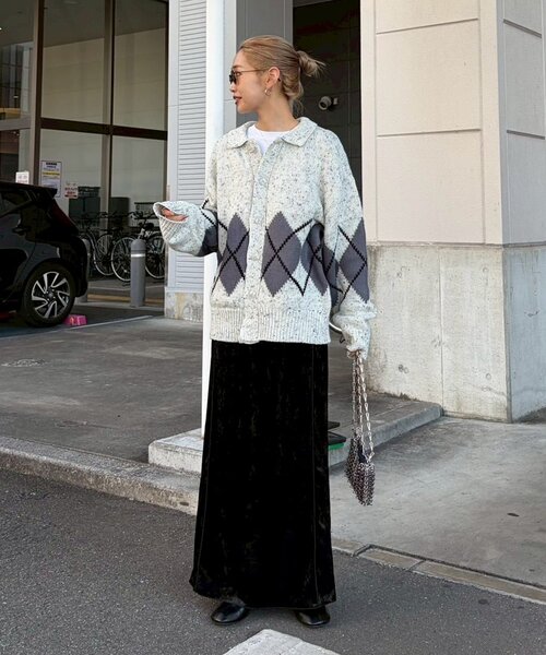 CIAOPANIC TYPY(チャオパニックティピー)の「クラッシュベロアメロウ切替スカート(スカート・レディース・ブラック/キャメル/ブラウン/サックスブルー・SMALL/MEDIUM)」の19枚目の写真