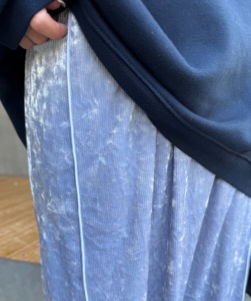 CIAOPANIC TYPY(チャオパニックティピー)の「クラッシュベロアメロウ切替スカート(スカート・レディース・ブラック/キャメル/ブラウン/サックスブルー・SMALL/MEDIUM)」の21枚目の写真