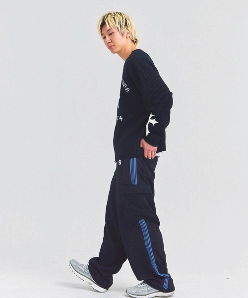 GALLIS ADDICTION（ガリスアディクション）の「GA CROSS-APPLIQUE KNIT（ニット/セーター・メンズ・ピンク/ブラック・FREE）」の18枚目の写真