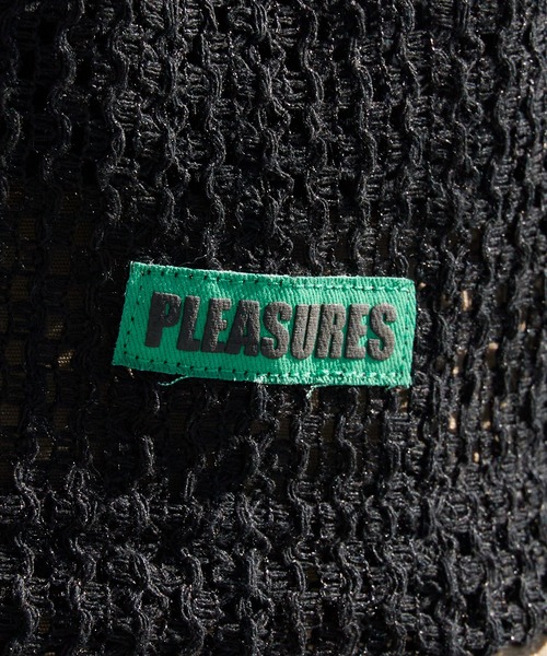PLEASURES（プレジャー）の「PLEASURES/プレジャーズ 透かし編み クルーネックメッシュトップス 2026年春夏（Tシャツ/カットソー・メンズ・ブラック・XL）」の2枚目の写真