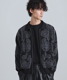 tk.TAKEO KIKUCHI（ティーケータケオキクチ）の「【洗える】ペイズリージップカーディガン（カーディガン/ボレロ）」