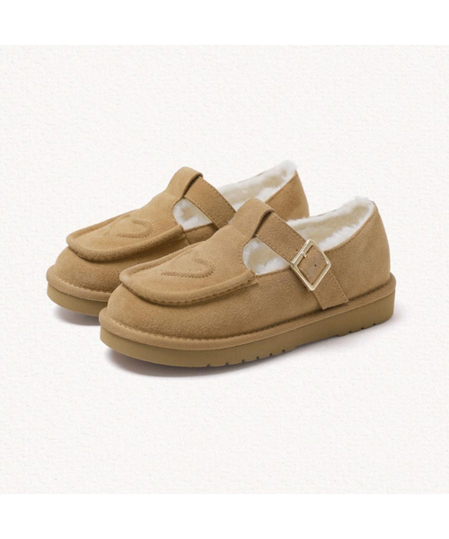 MAC MOC(マックモック)の「Luvper ラップパー 牛革 ハートポイント 防寒ファー ローファー_3カラー(ブーツ・レディース・キャメル/ブラック/サンドベージュ・36/38/40)」の3枚目の写真