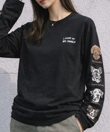 CORISCO（コリスコ）の「アニマルフェイス袖プリントロンTEE(M1)（Tシャツ/カットソー）」