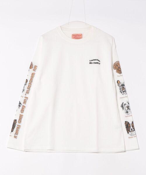 CORISCO(コリスコ)の「アニマルフェイス袖プリントロンTEE(M1)(Tシャツ/カットソー・メンズ・オートミール/キナリ/ホワイト系1/ホワイト系2/ブラック系1/ブラック系2/グレー系1/グレー系2・MEDIUM/LARGE/X-LARGE)」の16枚目の写真