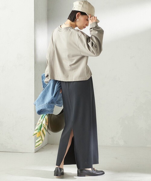 Odub（オーダブ）の「【SHIPS別注】Odub: フォト プリント クロップド ロングスリーブ TEE（Tシャツ/カットソー・レディース・ホワイト/ベージュ系/ダークグレー・ONE SIZE）」の9枚目の写真