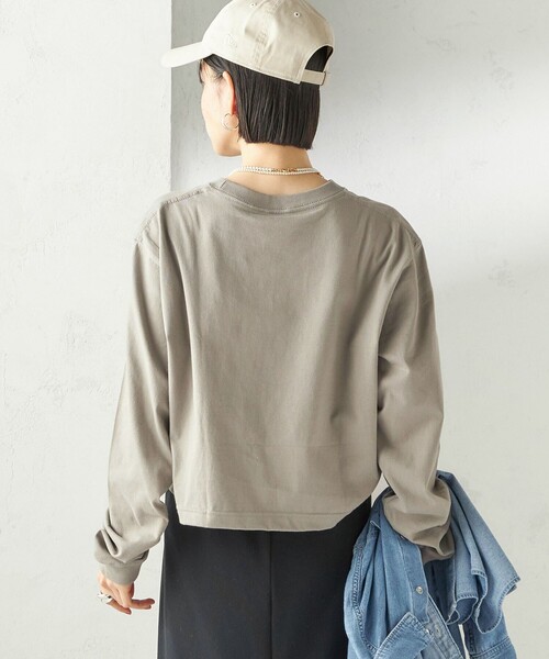 Odub（オーダブ）の「【SHIPS別注】Odub: フォト プリント クロップド ロングスリーブ TEE（Tシャツ/カットソー・レディース・ホワイト/ベージュ系/ダークグレー・ONE SIZE）」の12枚目の写真