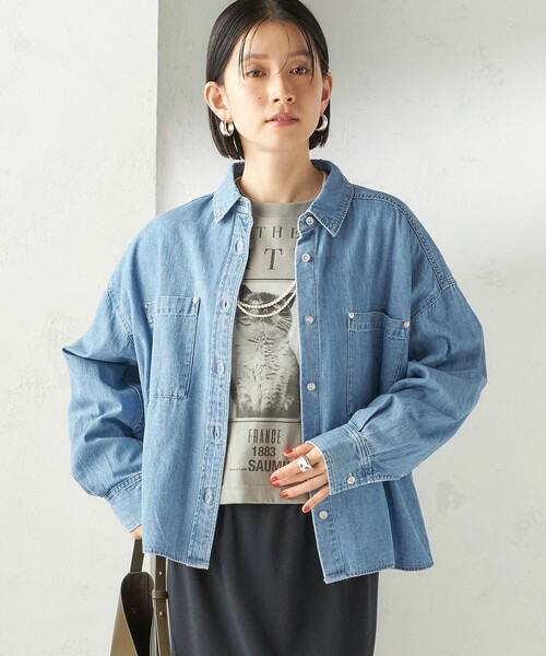 Odub（オーダブ）の「【SHIPS別注】Odub: フォト プリント クロップド ロングスリーブ TEE（Tシャツ/カットソー・レディース・ホワイト/ベージュ系/ダークグレー・ONE SIZE）」の17枚目の写真