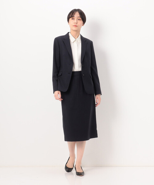 COMME CA（コムサ）の「プルエラバックサテン シャツ（シャツ/ブラウス・レディース・ブラック/オフホワイト・11号/9号）」の4枚目の写真