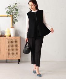 GALLORIA（ギャローリア）の「【洗濯機で洗える】ペプラムニットジレ（カーディガン/ボレロ）」