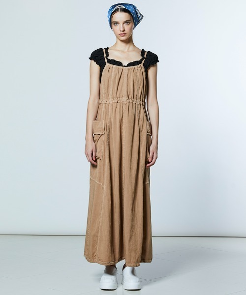 DOUBLE STANDARD CLOTHING（ダブルスタンダードクロージング）の「ツーバスダイドニット カーゴワンピース（ワンピース・レディース・カーキ/ベージュ・38/36）」の13枚目の写真