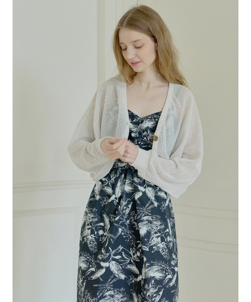 AVANT-G（アバン）の「Linen Summer Knit Bolero - OATMEAL（カーディガン/ボレロ・レディース・その他・FREE）」の4枚目の写真