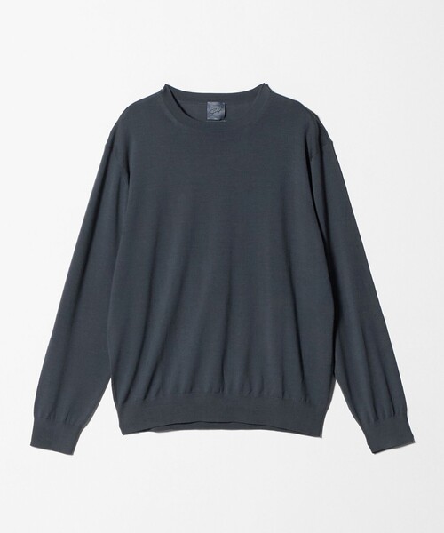 UNITED ARROWS GOLF(ユナイテッドアローズゴルフ)の「ハイゲージ クルーネック ニット(ニット/セーター・メンズ・ネイビー/ブラック/ダークグレー・M/L/XL)」の4枚目の写真