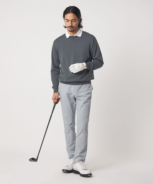 UNITED ARROWS GOLF(ユナイテッドアローズゴルフ)の「ハイゲージ クルーネック ニット(ニット/セーター・メンズ・ネイビー/ブラック/ダークグレー・M/L/XL)」の15枚目の写真