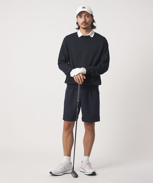 UNITED ARROWS GOLF(ユナイテッドアローズゴルフ)の「ハイゲージ クルーネック ニット(ニット/セーター・メンズ・ネイビー/ブラック/ダークグレー・M/L/XL)」の18枚目の写真